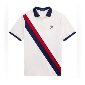 Polo Ralph Lauren Classic Fit Polo Shirt Winged Foot Cotton Red Blue Mens XXL